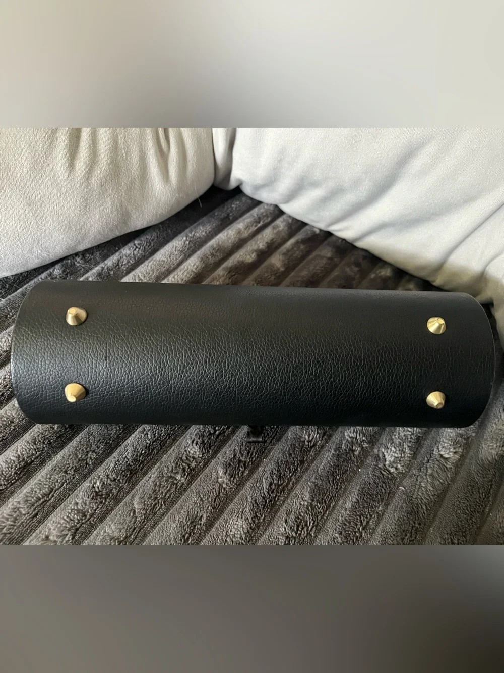 Black and Gold Bird Emblem Cosmetic Case